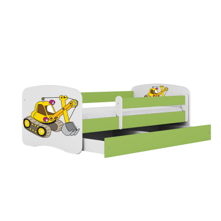 Łóżko dziecięce Baby Dreams Koparka Zielone - 180x80