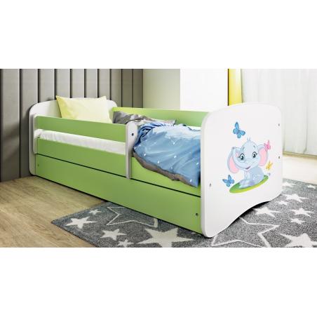 Łóżko dziecięce Baby Dreams Słonik Zielone - 180x80