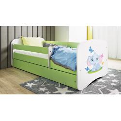 Łóżko dziecięce Baby Dreams Słonik Zielone - 160x80