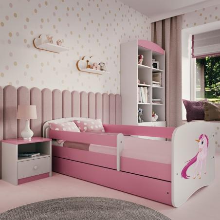 Łóżko dziecięce Baby Dreams Jednorożec Różowe - 160x80