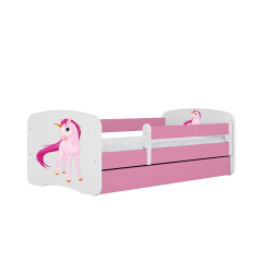Łóżko dziecięce Baby Dreams Jednorożec Różowe - 160x80