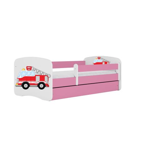 Łóżko dziecięce Baby Dreams Straż Pożarna Różowe - 180x80