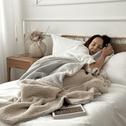 Cotton&Sweets Dwustronny Muślinowy Pled/Narzuta Zielony