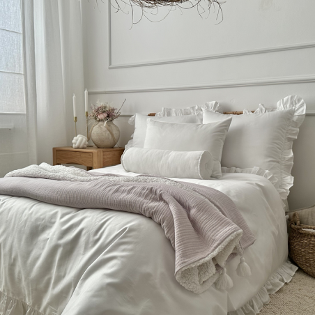 Cotton&Sweets Dwustronny Muślinowy Pled/Narzuta Lilac