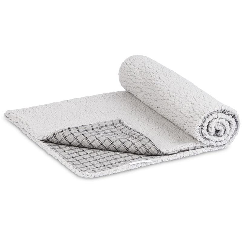 Cotton&Sweets Dwustronny Muślinowy Pled/Narzuta Szara Kratka