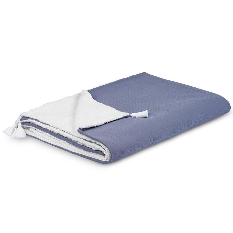 Cotton&Sweets Dwustronny Muślinowy Pled/Narzuta Denim