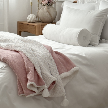 Cotton&Sweets Dwustronny Muślinowy Pled/Narzuta Bubblegum