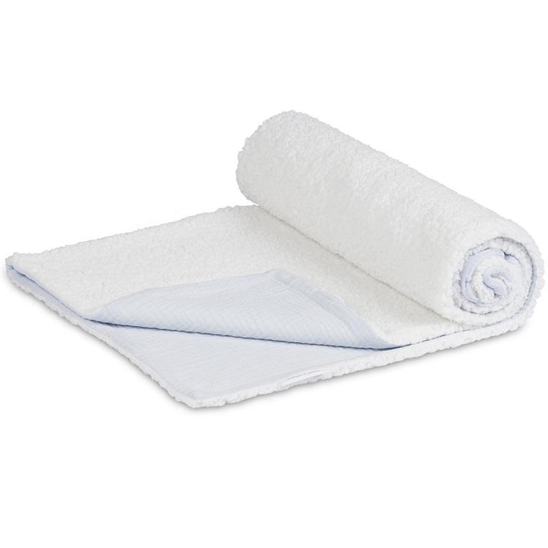 Cotton&Sweets Dwustronny Muślinowy Pled/Narzuta Błękitny