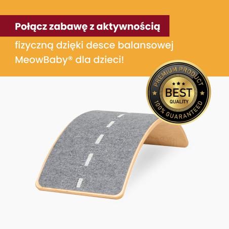 Deska do Balansowania z Filcem 80x30cm dla Dzieci Biały