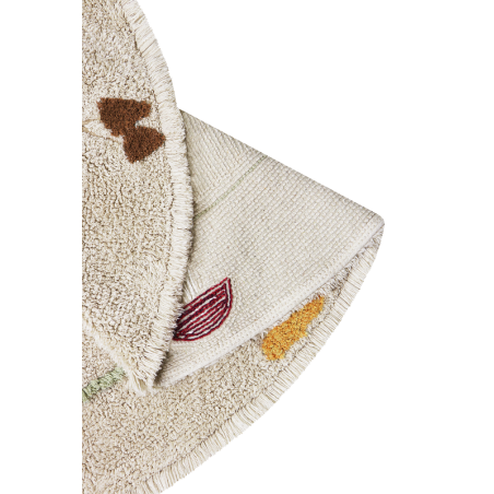 Dywan bawełniany do prania Grzybki Chanterelle Ø140