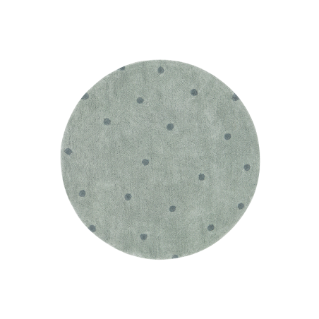 Dywan do prania Round Dot Blue Sage Ø140cm