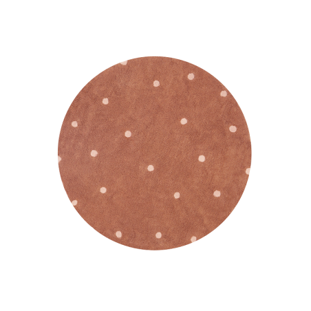Dywan do prania okrągły Dot Chestnut Ø140cm