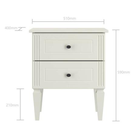 Bellamy Ines Elegant White Szafka Nocna