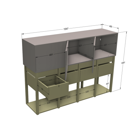 Wood Luck Tweens Komoda (eukaliptus)