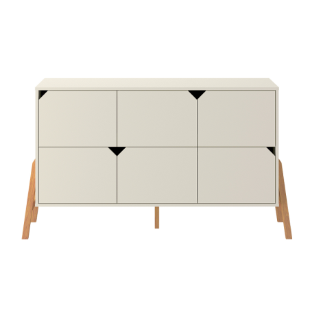 Bellamy Lotta Komoda 6-Szuflad Latte