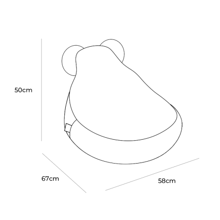 Bearly Sako Bag Teddy Light Grey