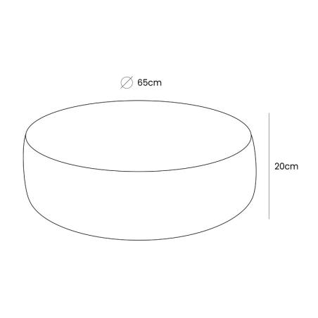 Pufa Dziecięca Okrągła Sztruksowa Szara