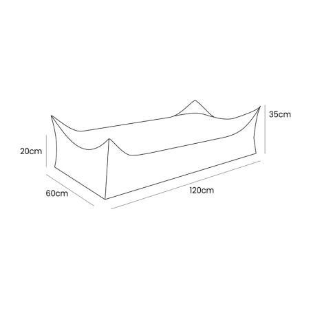 Pufa Dziecięca Prostokątna Sztruksowa Szara