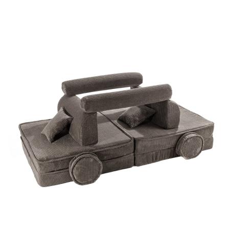 Aesthetic Sztruksowa sofa dziecięca, Brązowa