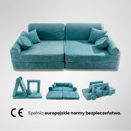 Aesthetic Sztruksowa sofa dziecięca, Brązowa