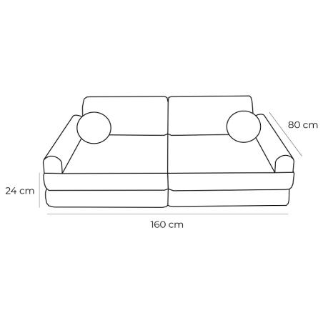 Aesthetic Sztruksowa sofa dziecięca, Ecru