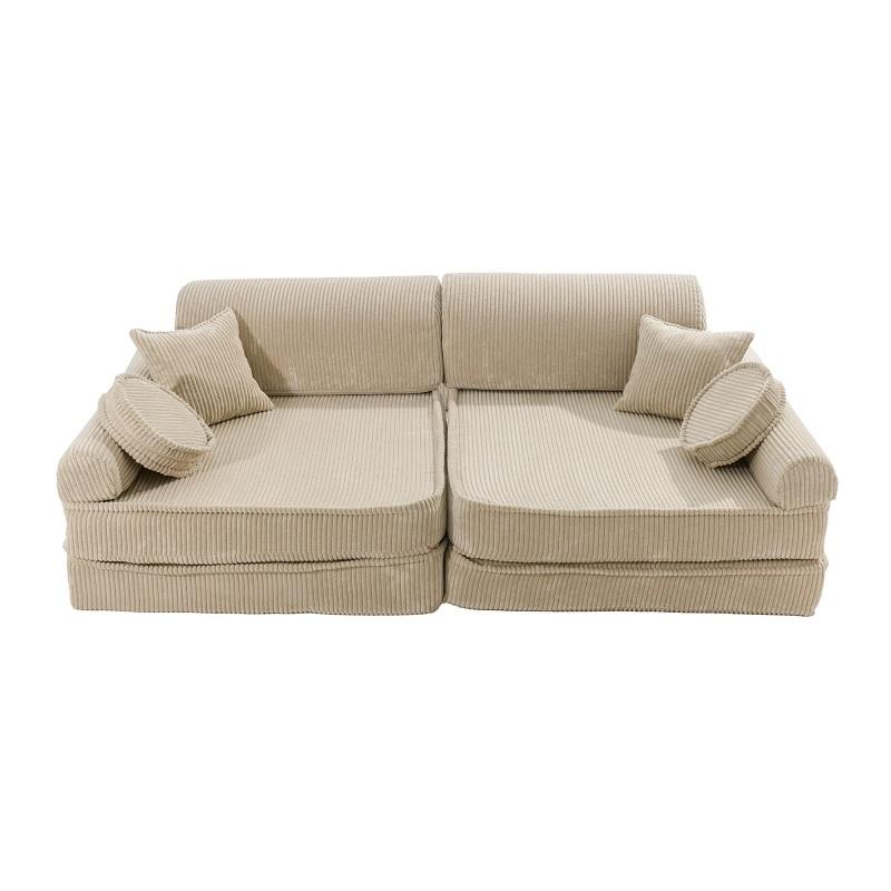 Aesthetic Sztruksowa sofa dziecięca, Ecru