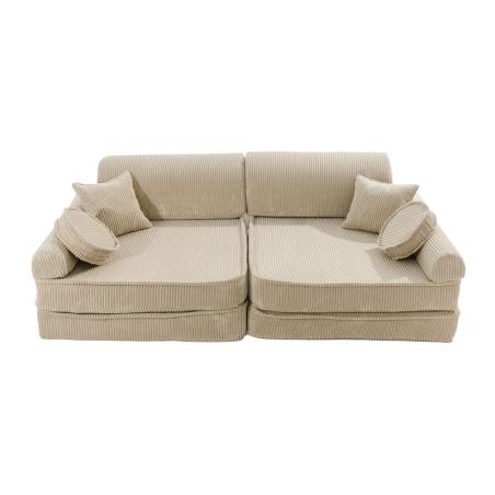 Aesthetic Sztruksowa sofa dziecięca, Ecru