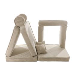 Aesthetic Sztruksowa sofa dziecięca, Ecru