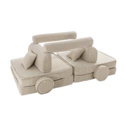 Aesthetic Sztruksowa sofa dziecięca, Ecru