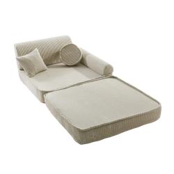 Aesthetic Sztruksowa sofa dziecięca, Ecru