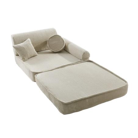 Aesthetic Sztruksowa sofa dziecięca, Ecru