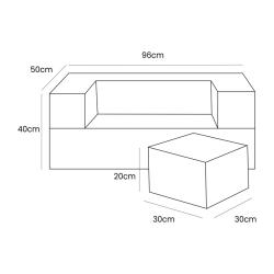 Bearly Cube Sofa Kremowa