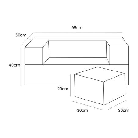 Bearly Cube Sofa Kremowa