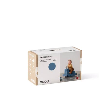 MODU Curiosity set - Kreatywne klocki rozwijające motorykę dużą, niebieski