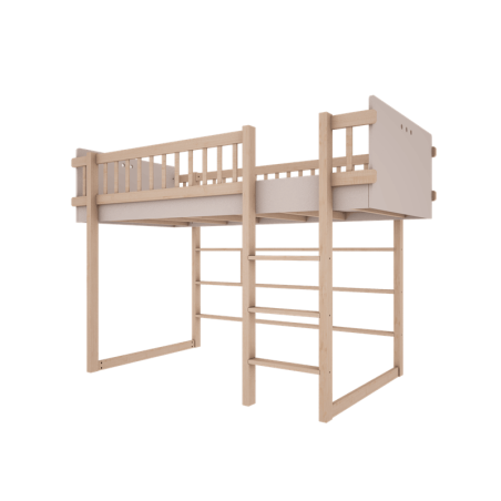 Wood Luck Basic Łóżko Wysokie Antresola (kaszmir)