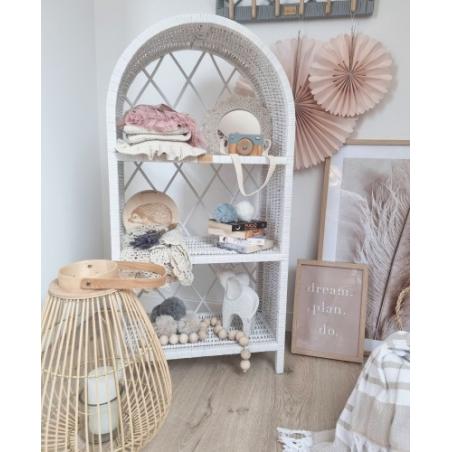 Wiklinowa Szafka Etażerka Biała