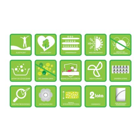 Materac z lateksem Hevea Baby Eco Lateks 140x70cm