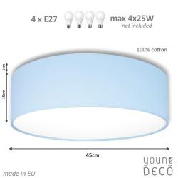 Young Deco - Plafon Delikatny Błękit