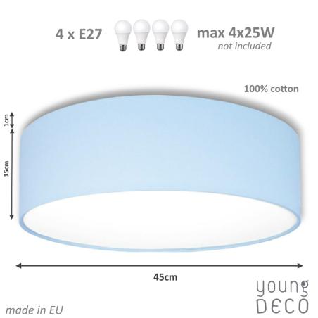 Young Deco - Plafon Delikatny Błękit