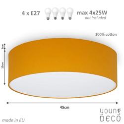 Young Deco - Plafon Musztardowy