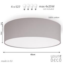 Young Deco - Plafon Czysta Szarość