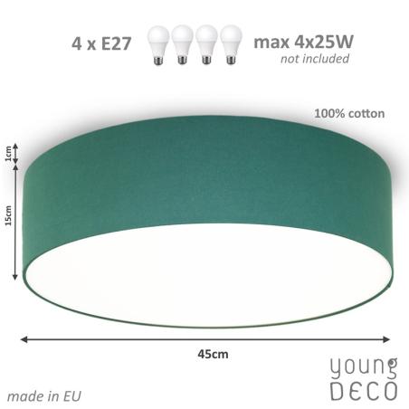 Young Deco - Plafon Butelkowa Zieleń