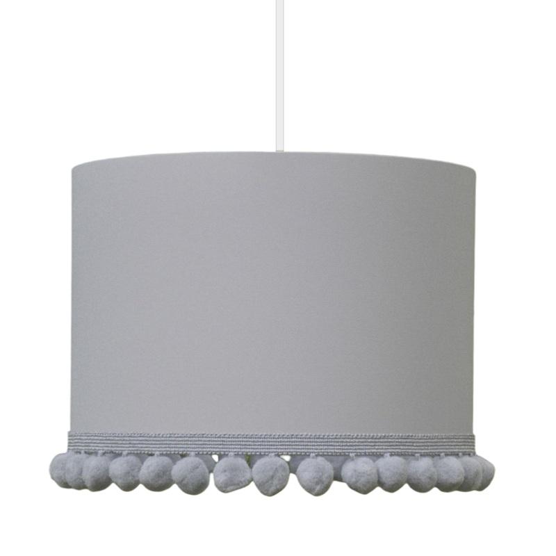 Young Deco - Lampa Sufitowa Mini z pomponami Szara