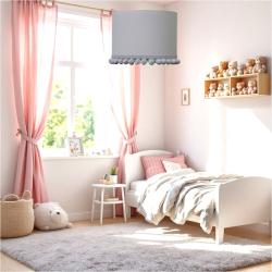 Young Deco - Lampa Sufitowa Mini z pomponami Szara