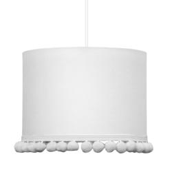 Young Deco - Lampa Sufitowa Mini z pomponami Biała