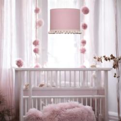 Young Deco - Lampa Sufitowa Mini z pomponami Różowa