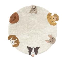 Dywan bawełniany Psy Wouf Wouf 140cm Lorena Canals