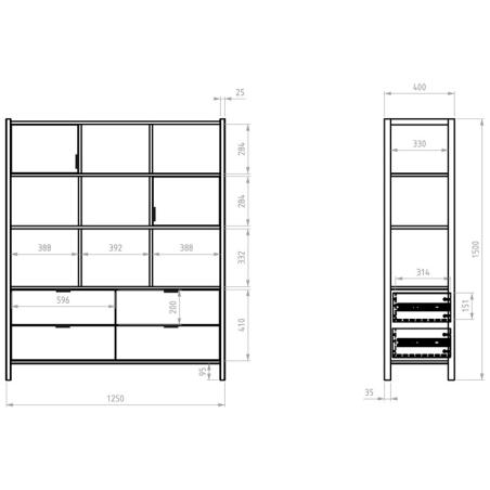Bellamy Versa Tall Regał