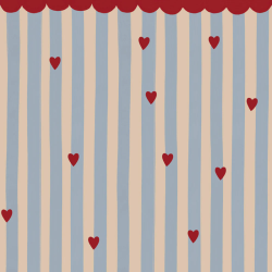 Dekornik Tapeta French Hearts Stripes