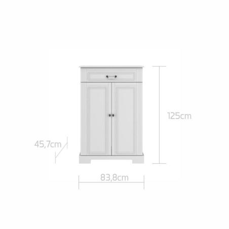 Bellamy Ines Wysoka Komoda Dwudrzwiowa (sage)